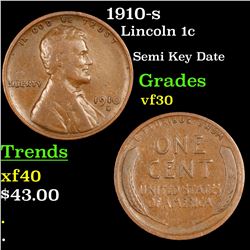 1910-s Lincoln Cent 1c Grades vf++