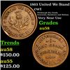 Image 1 : 1863 United We Stand Civil War Token 1c Grades Choice AU/BU Slider