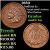 Image 1 : 1880 Indian Cent 1c Grades Select+ Unc BN