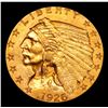Image 2 : 1926-p Gold Indian Quarter Eagle $2 1/2 Grades Unc Details
