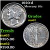 Image 1 : 1920-d Mercury Dime 10c Grades Select Unc