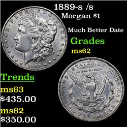 1889-s /s Morgan Dollar $1 Grades Select Unc