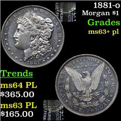 1881-o Morgan Dollar $1 Grades Select Unc+ PL