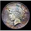 Image 2 : 1924-p Rainbow Toned Peace Dollar $1 Grades Select Unc