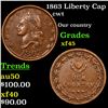 Image 1 : 1863 Liberty Cap Civil War Token 1c Grades xf+