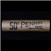 Image 5 : Mixed small cents 1c orig shotgun roll, 1918-d Wheat Cent, 1896 Indian Cent other end, McDonalds Wra