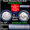 Image 1 : Buffalo Nickel Shotgun Roll in Old Bank Style 'Bell Telephone'  Wrapper 1927 & s Mint Ends