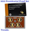 Image 1 : 2012 United States Mint Presidential Dollar Proof Set - 4 pc set