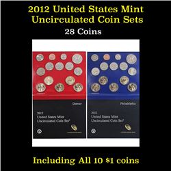 2012 United States P & D Mint Uncirculated Coin Set 28 coins