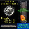 Image 1 : 1968-s Roosevelt 10c proof roll, 50 pieces (fc)