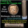 Image 1 : Uncirculated 1c orig shotgun roll, 1945-p In Old Brinks wrapper