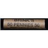 Image 4 : Uncirculated 1c orig shotgun roll, 1957-p  In Old Brinks wrapper