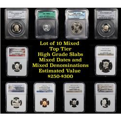 10 High Graded Top Tier Slabed Coins