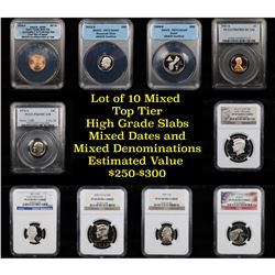 10 High Graded Top Tier Slabed Coins