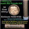 Image 1 : Uncirculated 1c orig shotgun roll, 1955-p  In Old Brinks wrapper