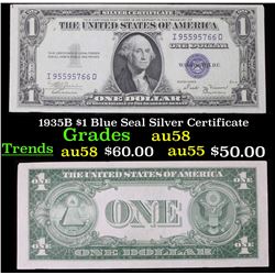 1935B $1 Blue Seal Silver Certificate Grades Choice AU/BU Slider