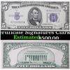 Image 1 : 2- 1934D $5 Blue Seal Silver Certificate Signatures Clark/Snyder, consec serial number Grades Gem+ C