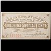 Image 2 : World's Columbian Exposition 1893 Children's Special Ticket Series V Grades Select CU
