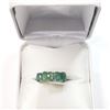 Image 2 : 10K White Gold Natural Emerald(2.4ct) Ring (~Size 7) (~weight 1.66g), Made in Canada, Appraised Reta