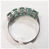 Image 3 : 10K White Gold Natural Emerald(2.4ct) Ring (~Size 7) (~weight 1.66g), Made in Canada, Appraised Reta