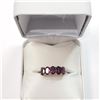 Image 2 : 10K White Gold Natural Garnet Ring (~Size 6.25) (~weight 1.75g), Made in Canada, Appraised Retail $1