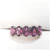 Image 6 : 10K White Gold Natural Garnet Ring (~Size 6.25) (~weight 1.75g), Made in Canada, Appraised Retail $1