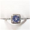 Image 4 : 14K White Gold Tanzanite(1ct) Diamond(0.32ct) Ring (~Size 6) (~weight 3.63g), Made in Canada, Apprai