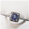 Image 5 : 14K White Gold Tanzanite(1ct) Diamond(0.32ct) Ring (~Size 6) (~weight 3.63g), Made in Canada, Apprai