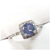 Image 6 : 14K White Gold Tanzanite(1ct) Diamond(0.32ct) Ring (~Size 6) (~weight 3.63g), Made in Canada, Apprai