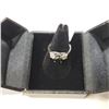 Image 2 : 10K White Gold Black Diamond(1.1ct) Diamond(0.64Ct,I2-I3,H-I) Ring (~Size 6) (~weight 2.74g), Made i