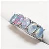 Image 5 : 10K White Gold Opal Doubket(2.4ct) Ring (~Size 6) (~weight 1.7g), Made in Canada, Appraised Retail $