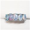Image 7 : 10K White Gold Opal Doubket(2.4ct) Ring (~Size 6) (~weight 1.7g), Made in Canada, Appraised Retail $