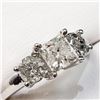 Image 4 : 14K White Gold Princess Cut Diamond(0.75Ct,I,G)(DIAMOND(0.80CT,I,J-K)ct) Ring (~Size 6) (~weight 5.2