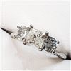 Image 5 : 14K White Gold Princess Cut Diamond(0.75Ct,I,G)(DIAMOND(0.80CT,I,J-K)ct) Ring (~Size 6) (~weight 5.2