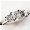 Image 6 : 14K White Gold Princess Cut Diamond(0.75Ct,I,G)(DIAMOND(0.80CT,I,J-K)ct) Ring (~Size 6) (~weight 5.2