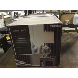 Allen Roth Brushed Nickel Finish Table Lamp (16" x 16" x 27.5")