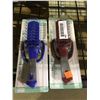 Image 1 : Beauty Essential Hairbrush/Mirror Blue and Red Lot of 2