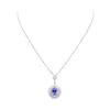 Image 1 : 5.07 ctw Tanzanite and Diamond Pendant With Chain - 14KT White Gold