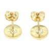 Image 4 : 14k Yellow Gold 1.12 ctw Round Brilliant Diamond Stud Earrings w/ Pave Halos