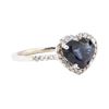 2.66 ctw Sapphire And Diamond Ring - 18KT White Gold