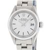 Rolex Ladies Stainless Steel Silver Index Oyster Band Datejust Wristwatch