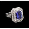 Image 1 : 14KT White Gold 2.74 ctw Tanzanite and Diamond Ring