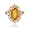Image 1 : 2.52 ctw Yellow Sapphire and 1.47 ctw Diamond 14K White Gold Ring