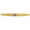 Image 1 : Antique Victorian 14kt Yellow Gold 0.60 ctw Amethyst Bar Pin