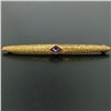 Image 2 : Antique Victorian 14kt Yellow Gold 0.60 ctw Amethyst Bar Pin