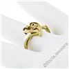 Image 3 : Vintage 14kt Yellow Gold Twisted Wire Heart Ring w/ Single Cut Diamond