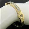 Image 7 : 18kt Yellow and White Gold 1.01 ctw Diamond Open Bangle Bracelet