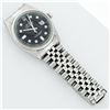 Image 7 : Rolex Mens Stainless Black Diamond 36MM Datejust Wristwatch