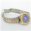 Image 8 : Rolex Mens 2 Tone 14K Blue Vignette String Pyramid Diamond Datejust Wristwatch