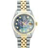Image 2 : Rolex Mens 2 Tone 14K Tahitian MOP Diamond 36MM Datejust Wristwatch